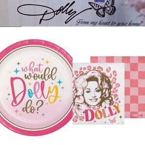 Dolly Parton 'What Would Dolly Do?' & "Dolly"  Party Plate & Napkin Set